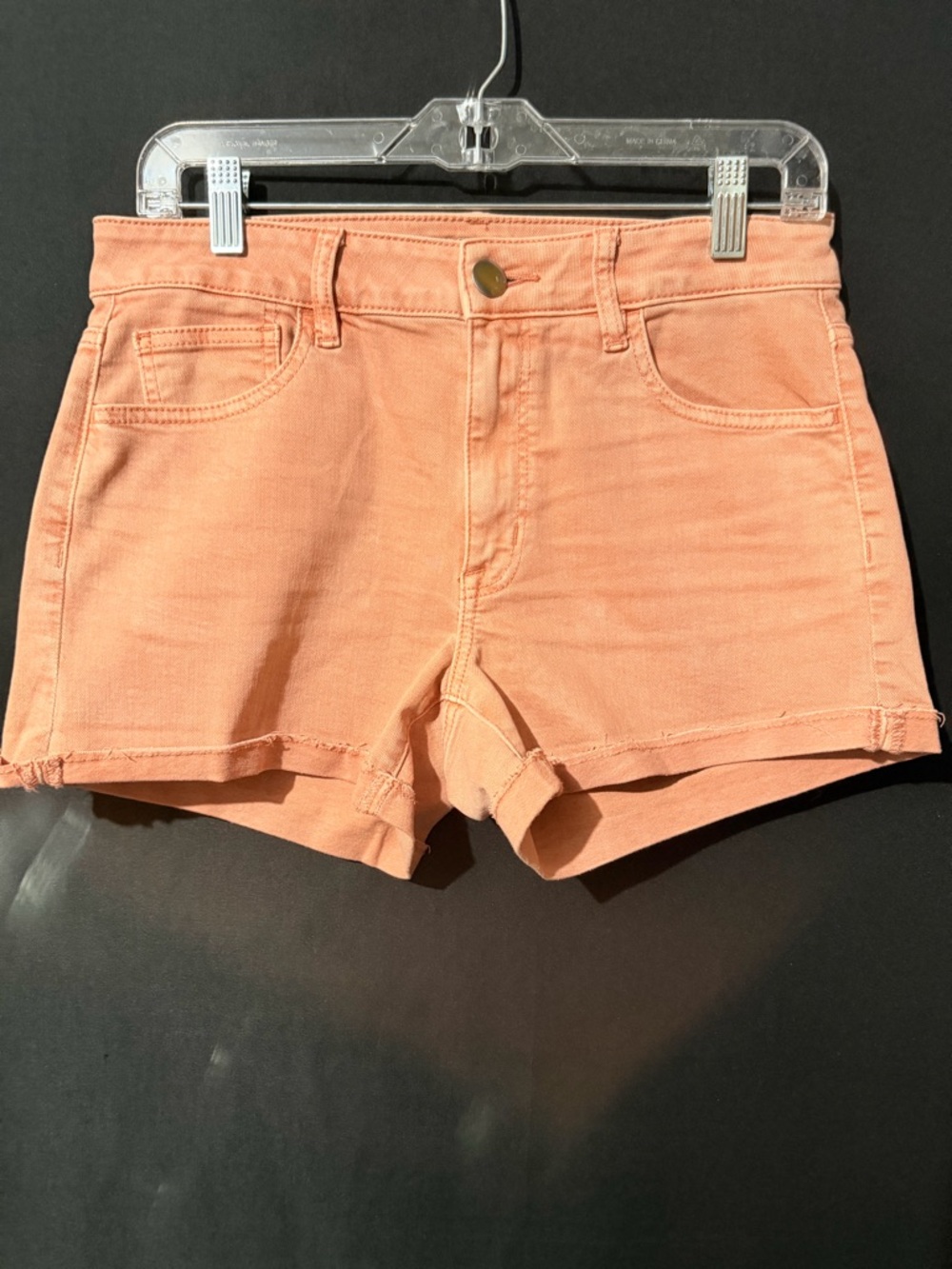 American Eagle Outfitters Peach High-Rise Denim Shorts